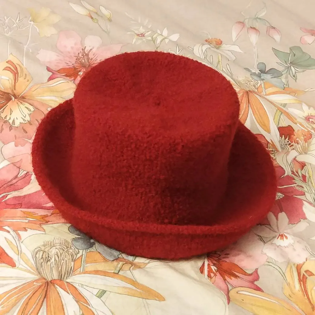 Red Wool Hat photo 3