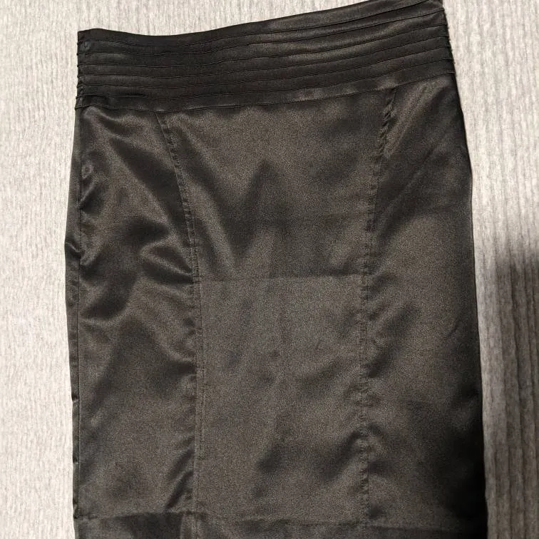 Black Satin Skirt: Size 3/4 photo 1