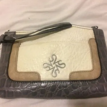 New Simply Vera Wang faux leather grey OR pink Wristlet purse... photo 3