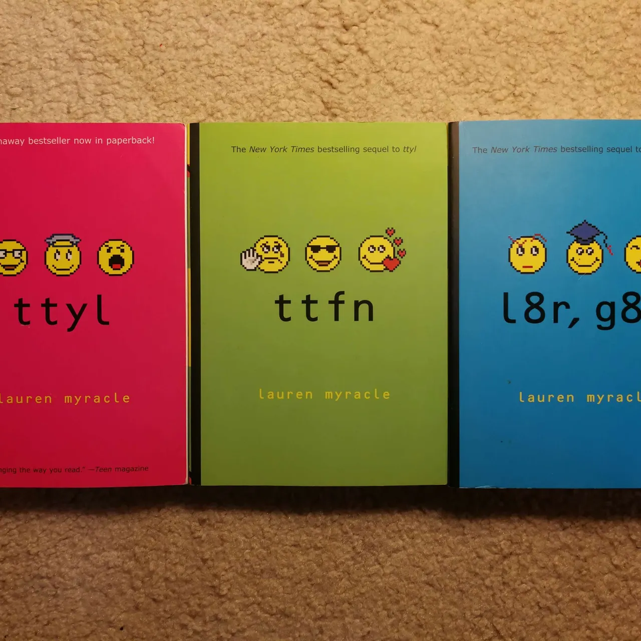 Books for teenagers, "TTYL, TTFN, L8R G8R" Three books of a t... photo 1