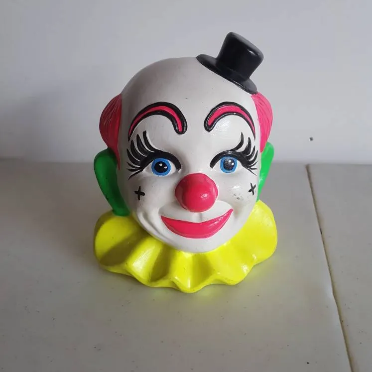 Vintage Neon Clown Bank photo 1