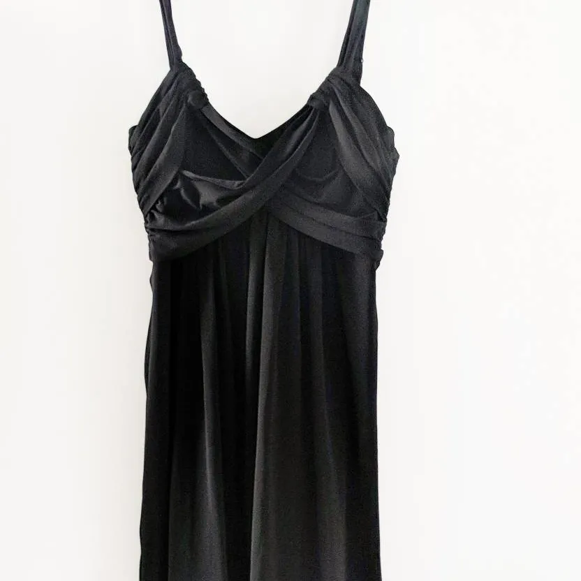 Brand New BCBG Rusched Black Dress (S) photo 1