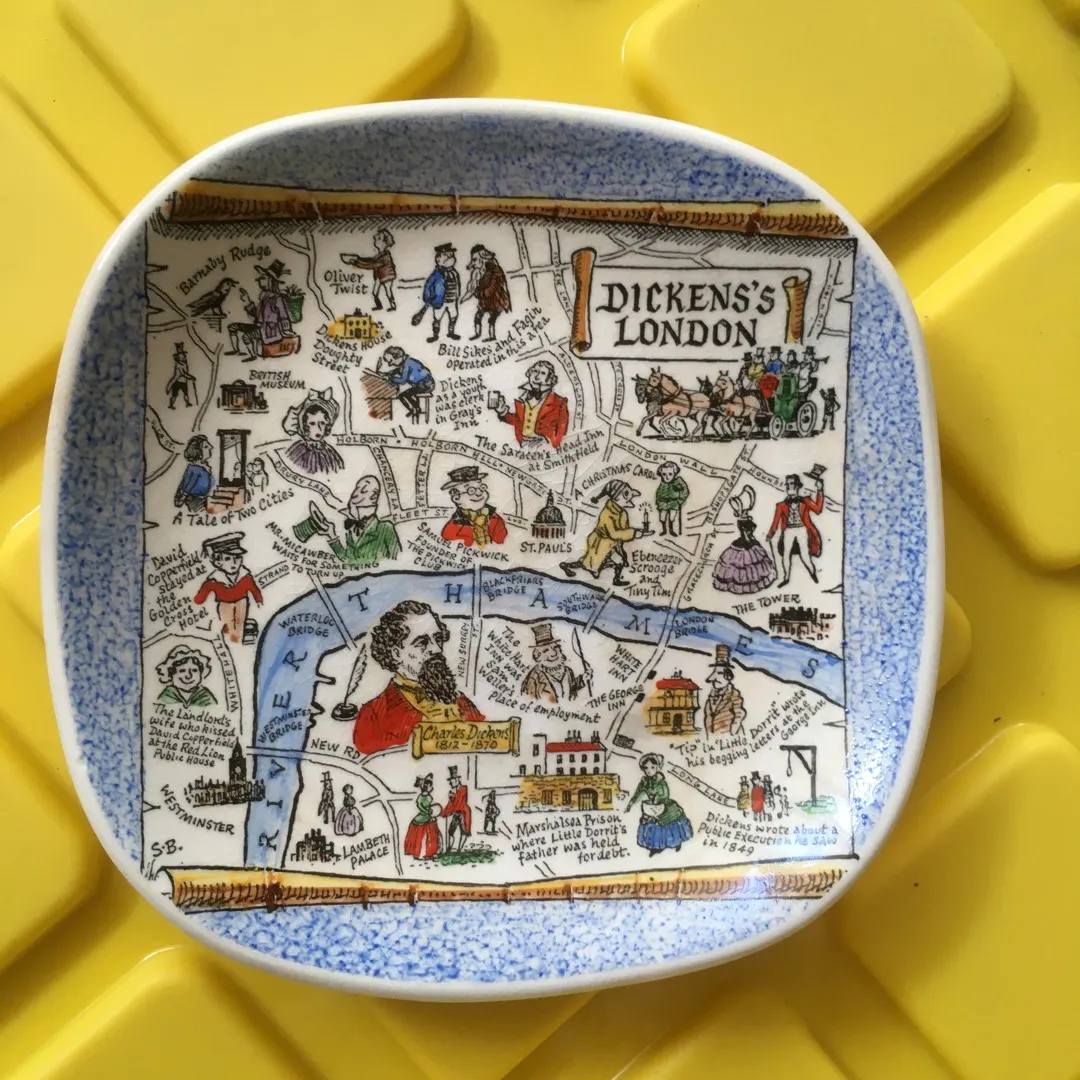 Vintage Royal Alma Trinket Dish F. Dickens’ London photo 1