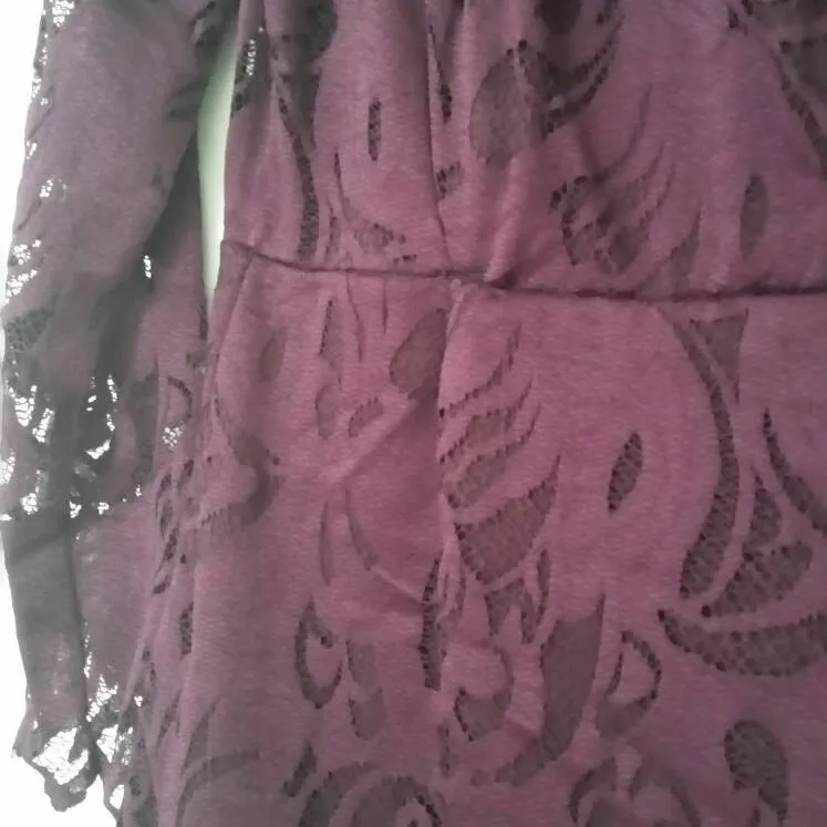 Deep Purple H&m Dress Size Large photo 3