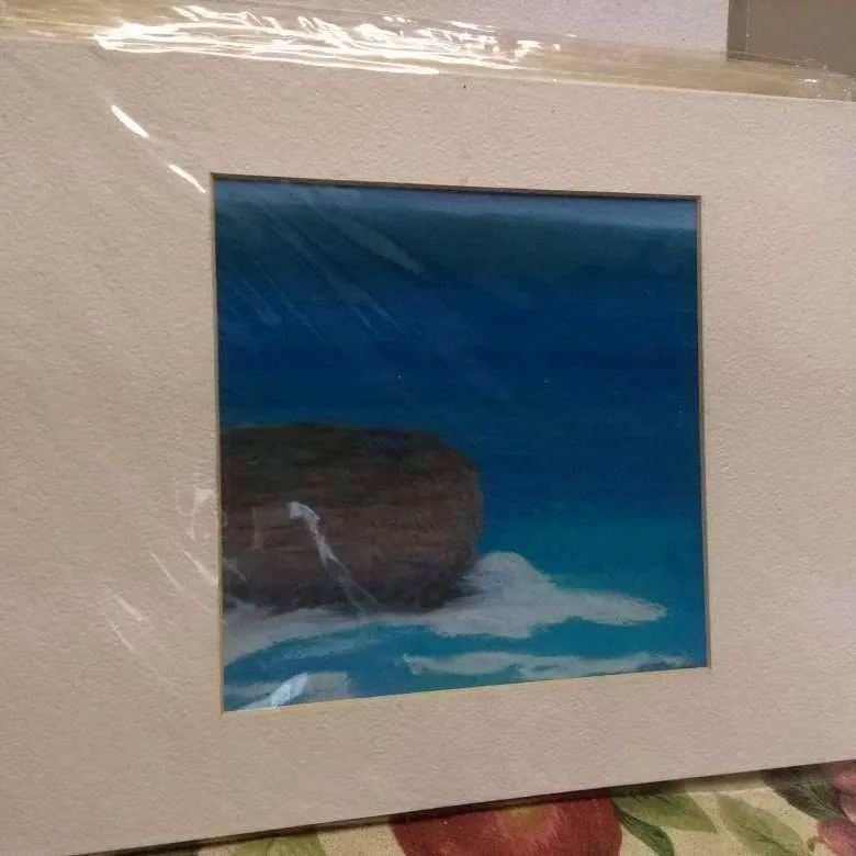 Ocean Rock Pastel Painting photo 1