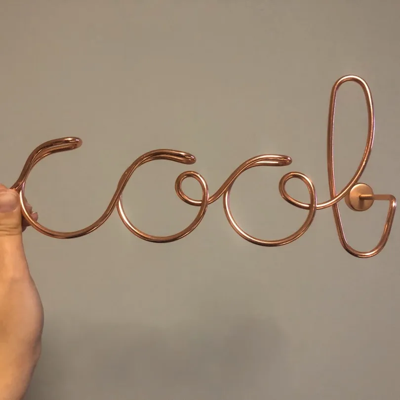 “Cool” Rose Gold Wire Art photo 1