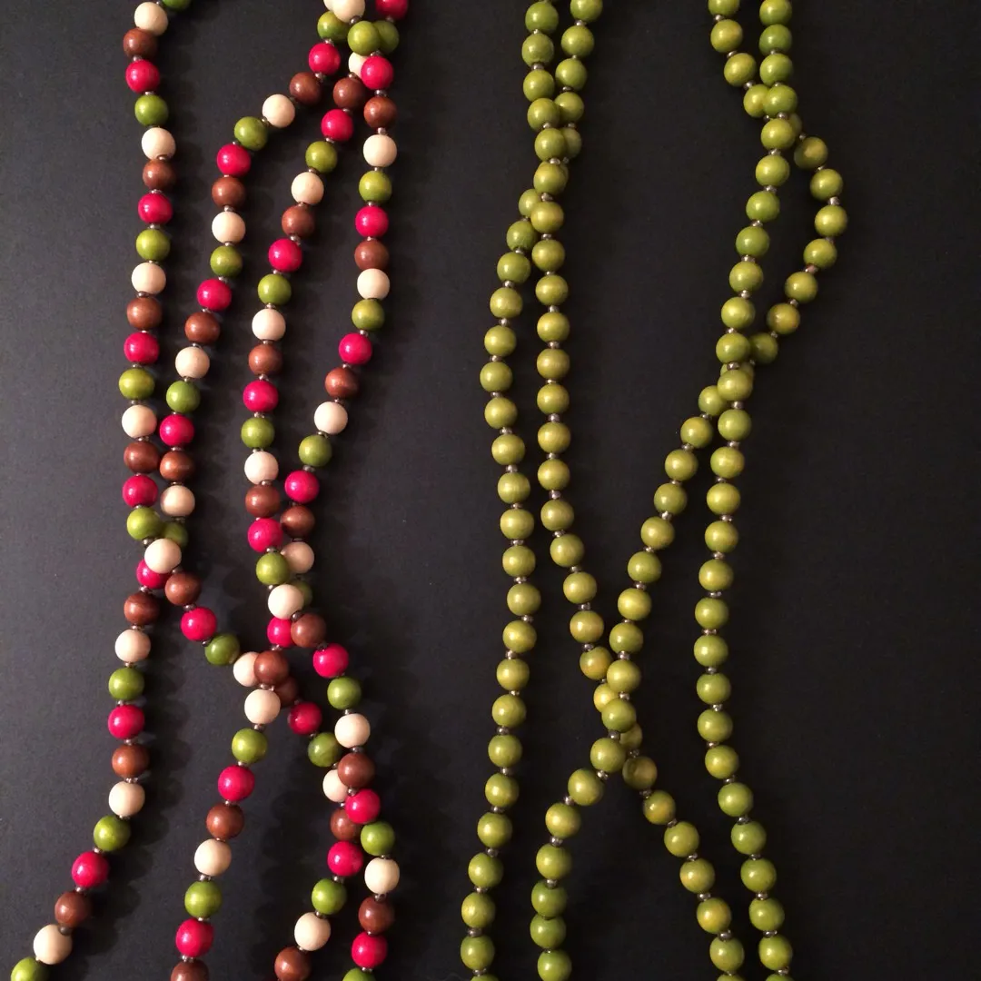 Two Long Beaded Necklaces photo 1