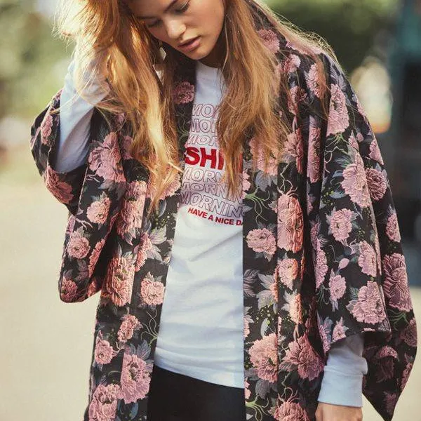 Urban Outfitters Floral Jacquard Kimono photo 1