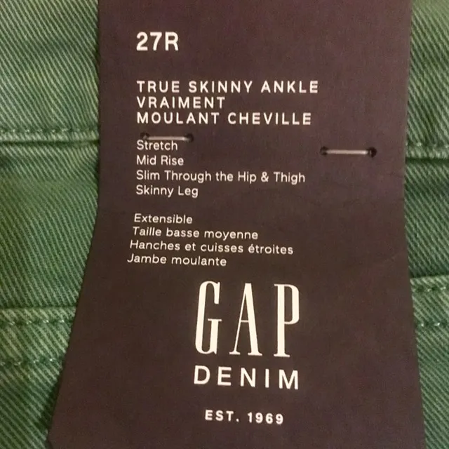 Gap Jeans - Green 27R photo 4