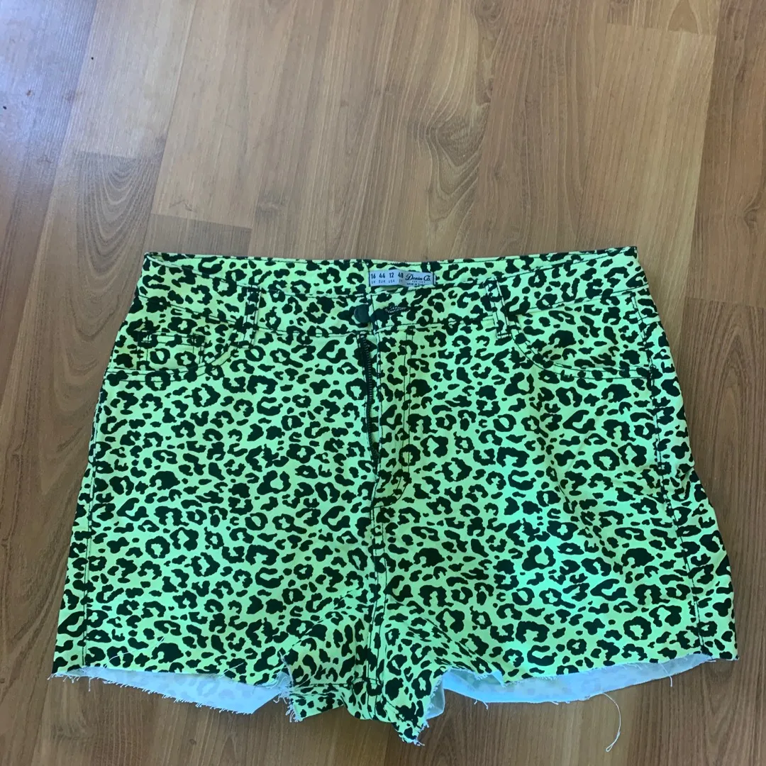 Neon leopard shorts! photo 1