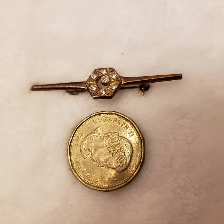 Vintage Brass/copper Bling Flight Pin photo 4