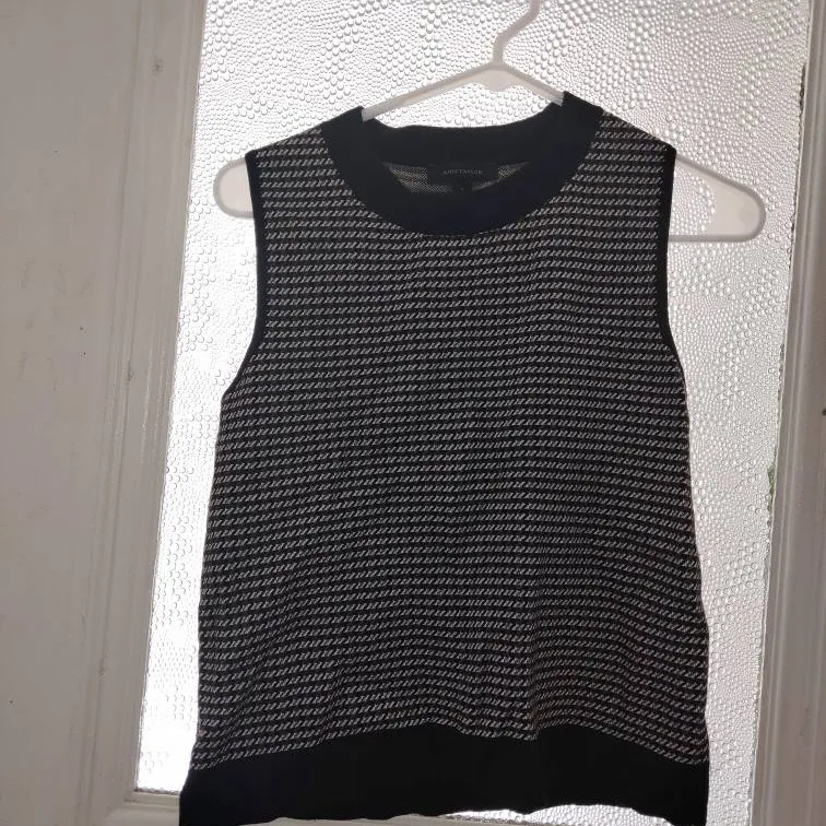 Ann Taylor Houndstooth Sweater Vest photo 1