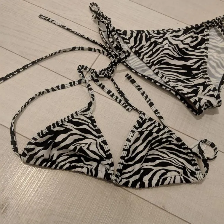 Zebra Print American Apparel Bikini photo 3