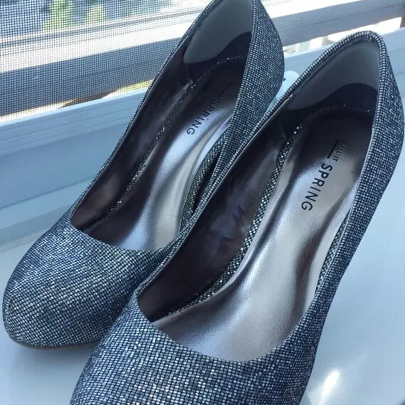 Sparkly Silver Heels photo 1