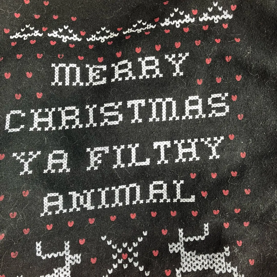 Merry Christmas Ya Filthy Animal Sweater Ugly Christmas Sweat... photo 1