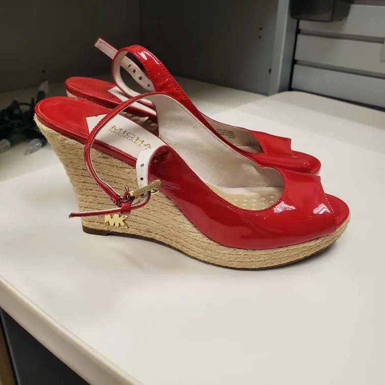 Red Michael Kors sandals photo 1