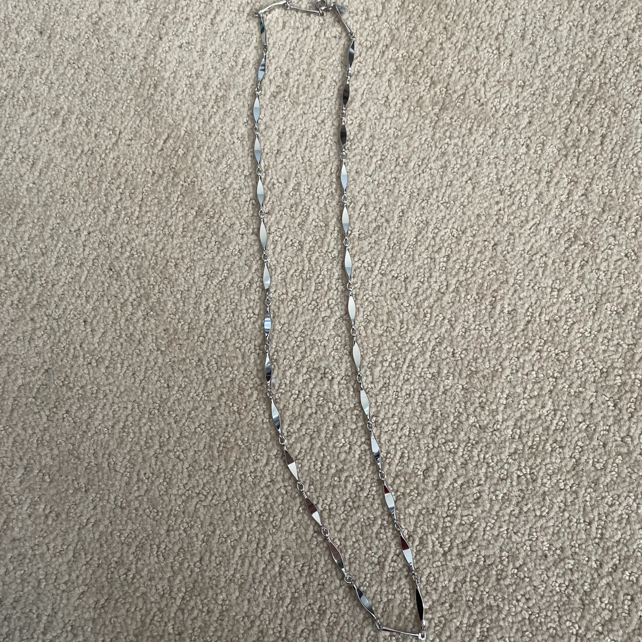 Silver long necklace  photo 1