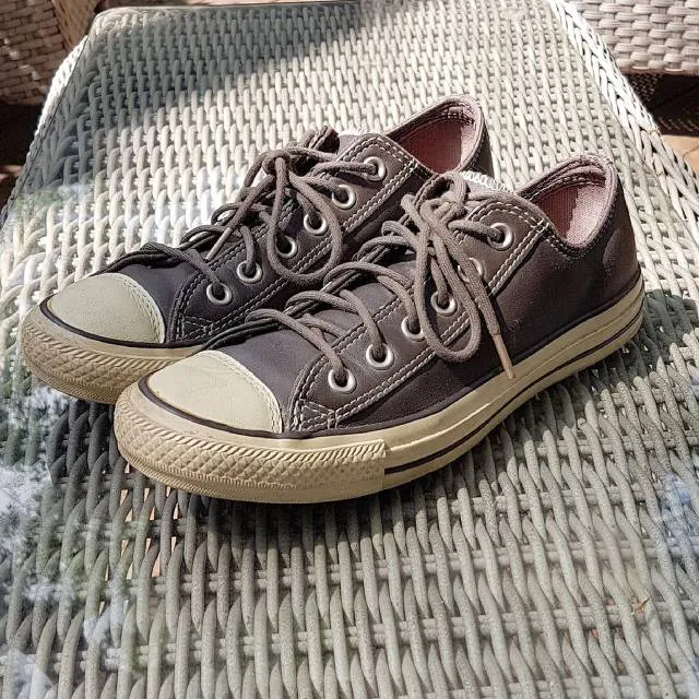 🍊 Leather Converse photo 1
