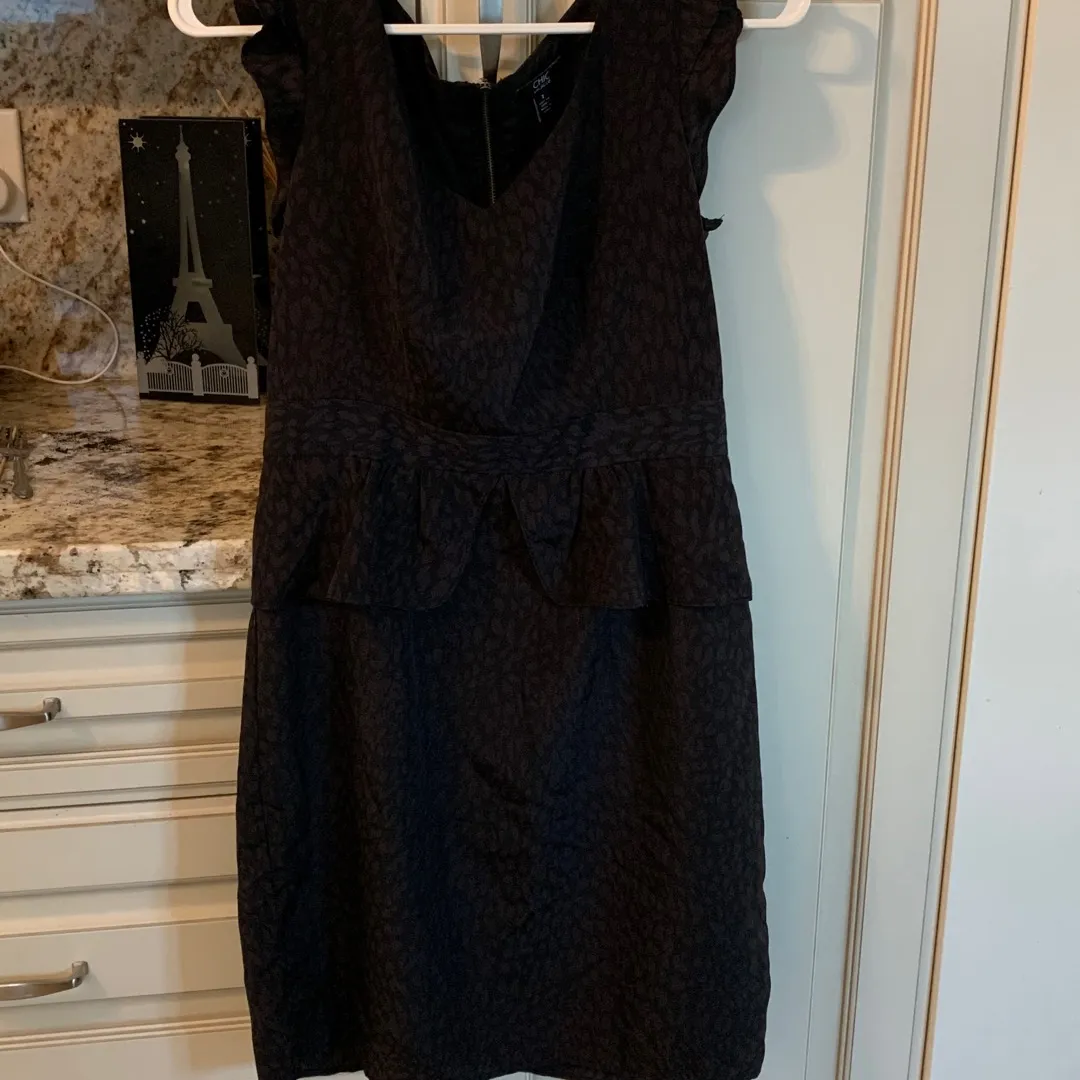 Black Patterned Chic Dress photo 1