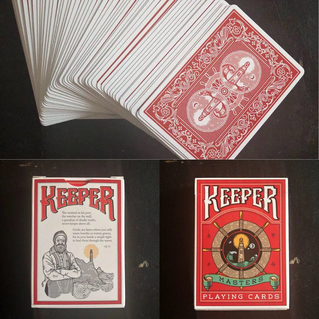 Marked deck of playing cards "Keepers" in Red by Ellusionist photo 1
