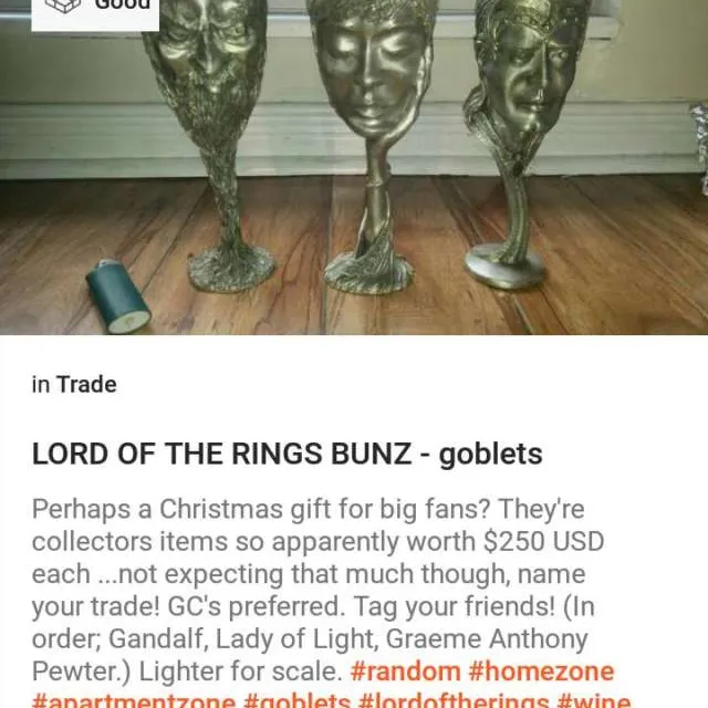 Lord of The Rings Goblets photo 1