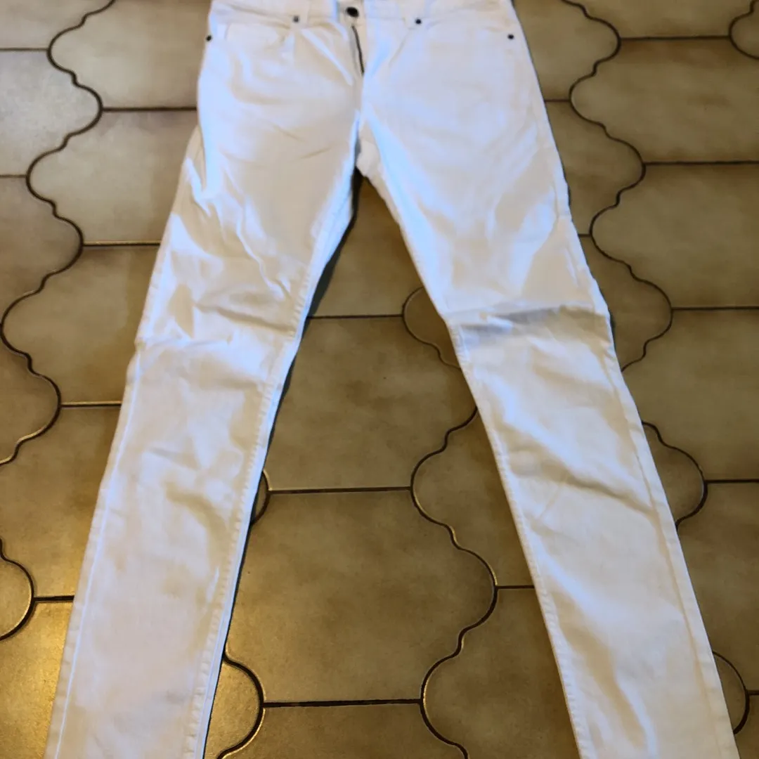 H&M Skinny Fit Men’s White Pants photo 1