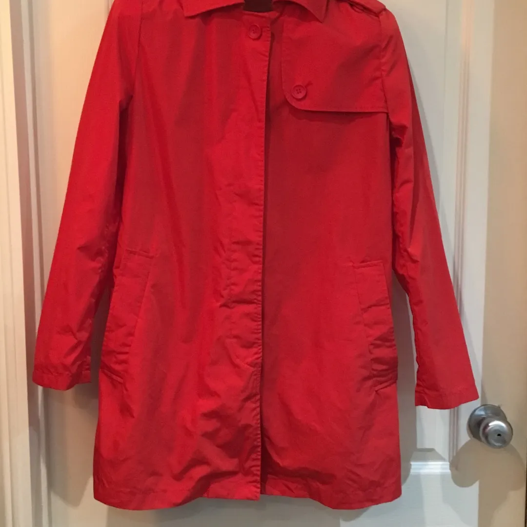 Joe Fresh Red Trench Jacket // Size S photo 4