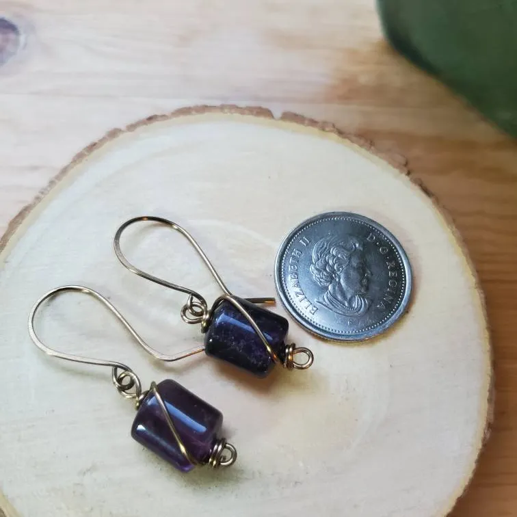 Handmade Purple Fluorite Earrings photo 1
