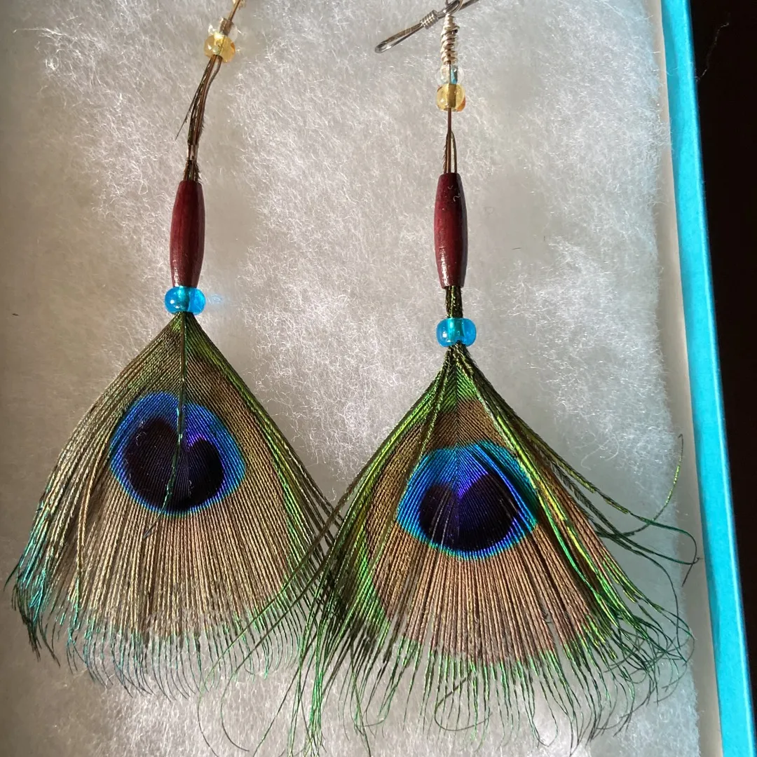Peacock Feather Earrings photo 1