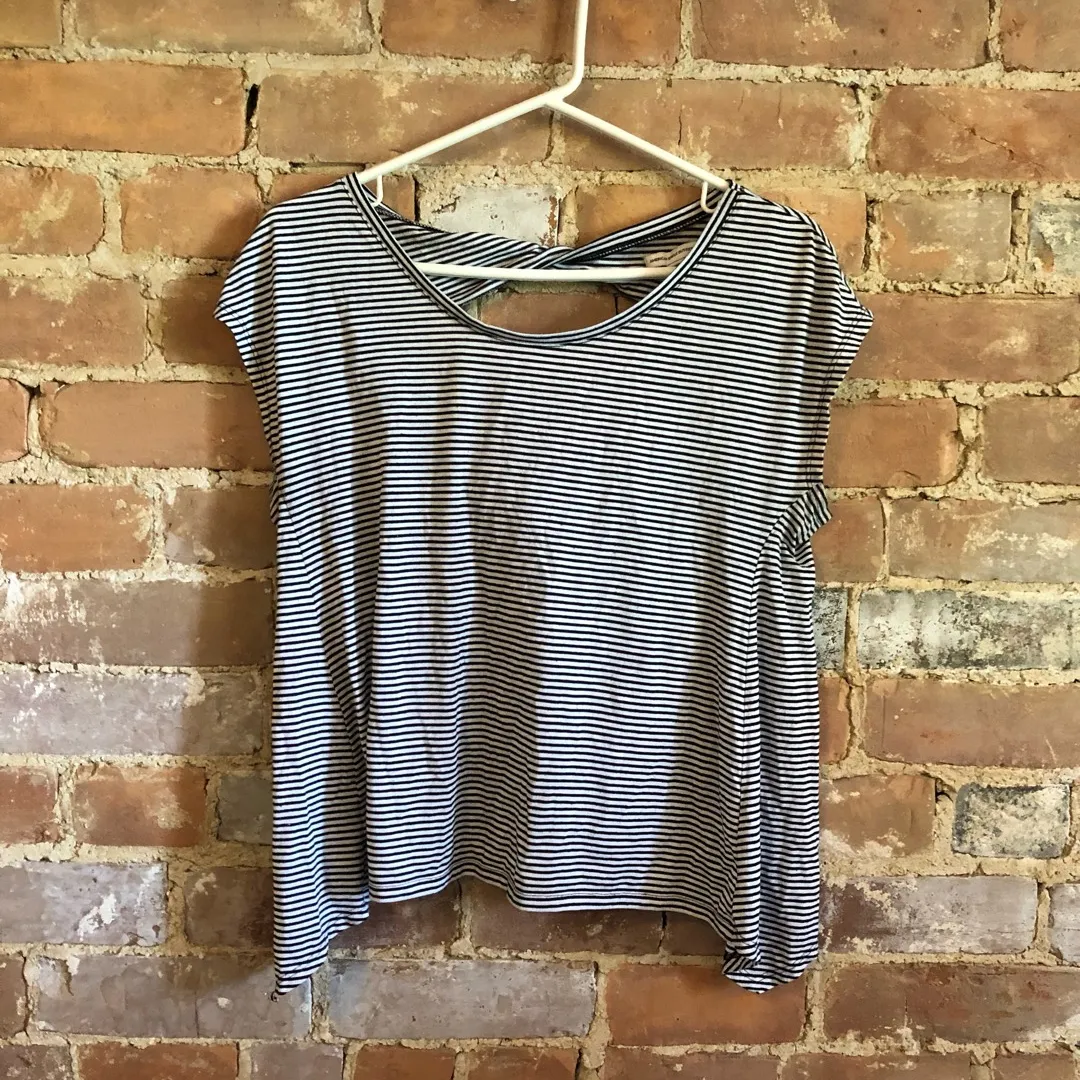 Open Back Striped Top photo 1