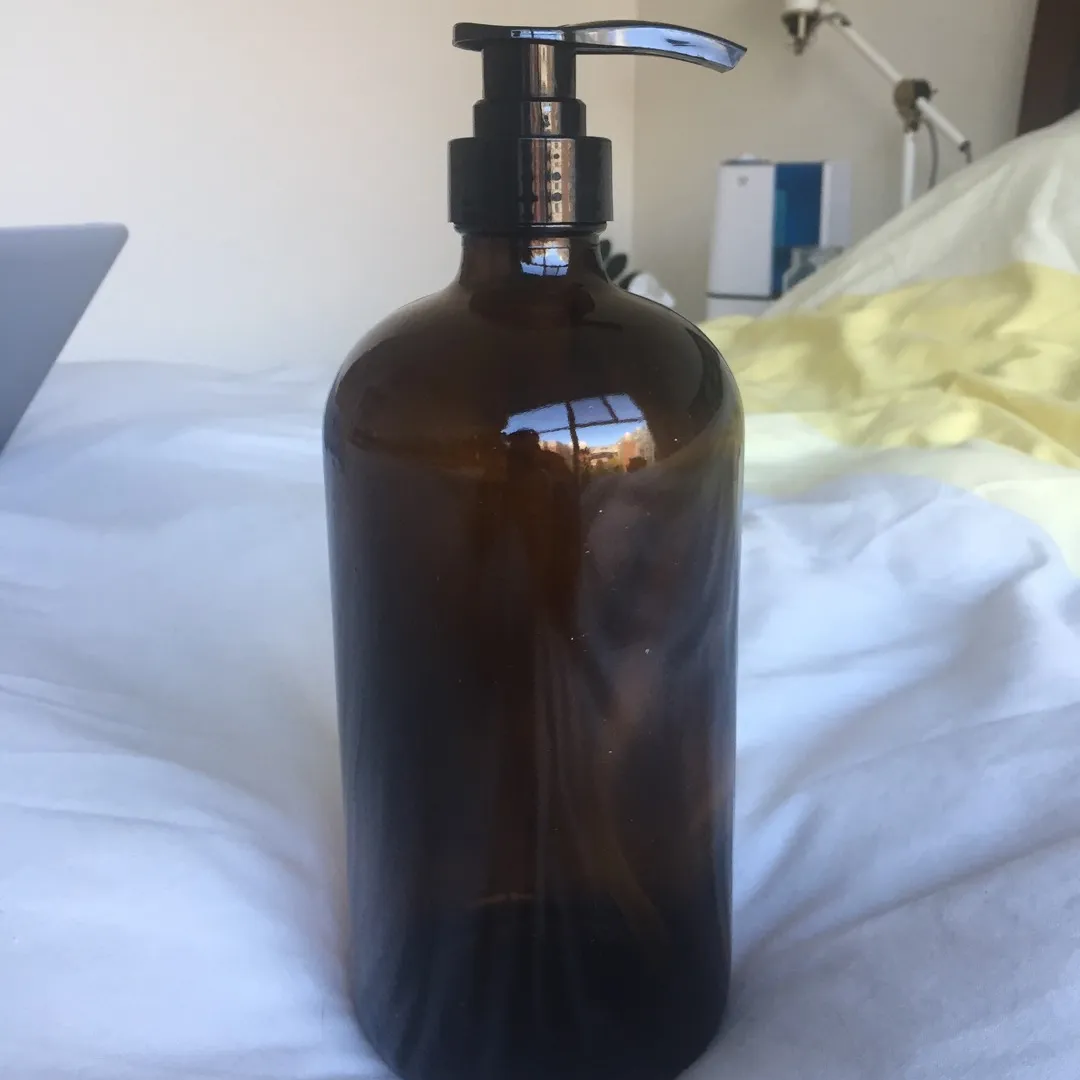 Apothecary Glass Pump Dispenser Bottle photo 1