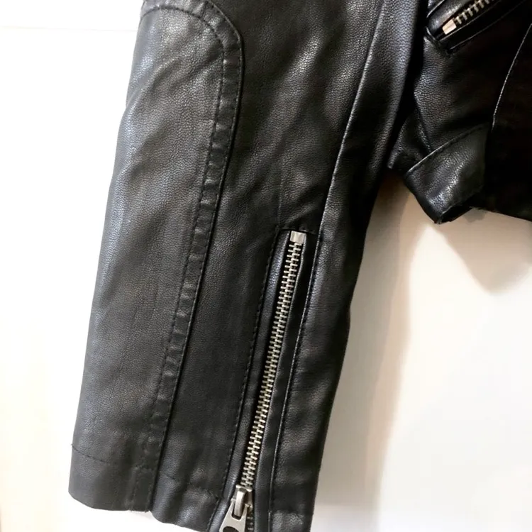 Black Studded Leather Jacket photo 4