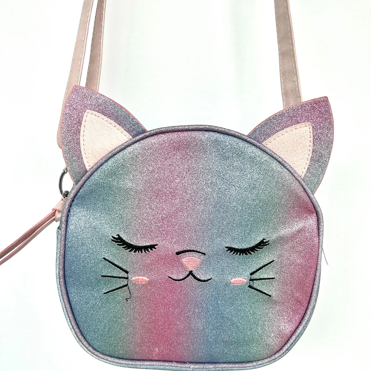 Kitty shiny holographic handbag purse photo 1