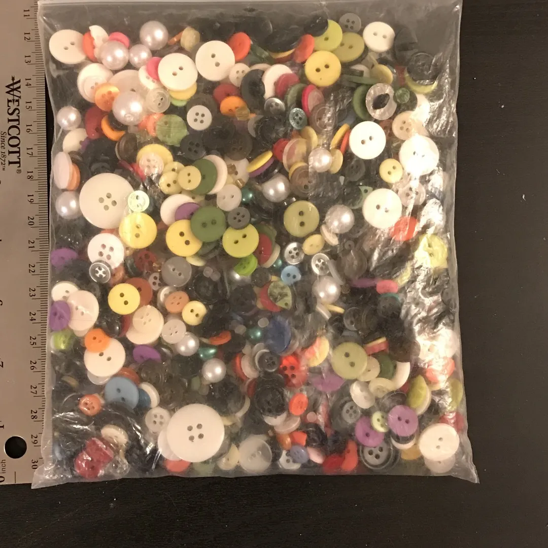 A Bag Of Buttons And Beads. photo 1