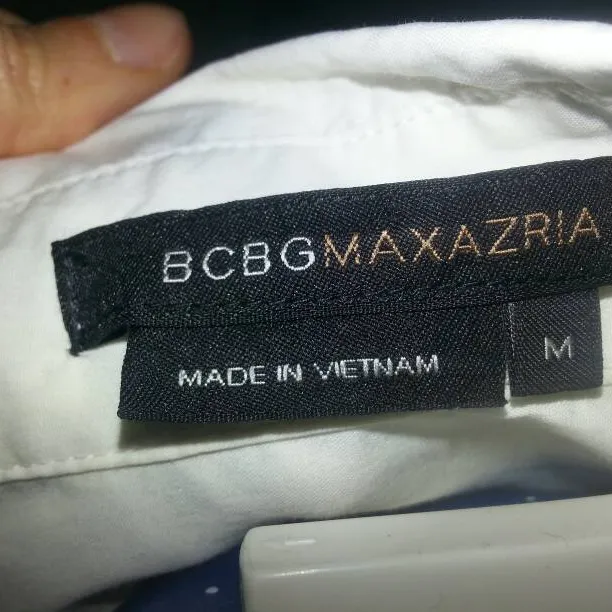 BCBG MAXAZRIA Button Down Shirt Size Medium photo 5