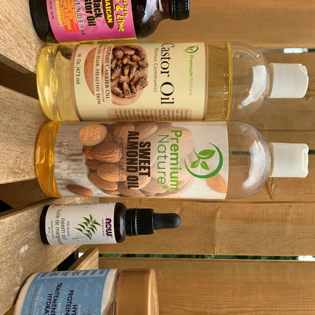 shea moisture, neem oil, castor and almond oil photo 1