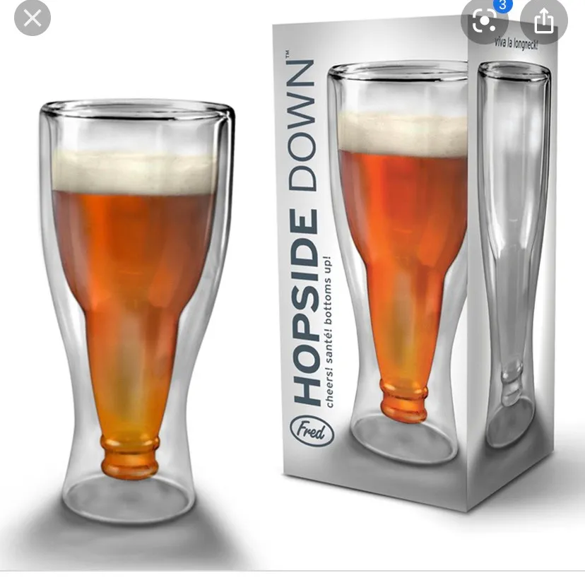 Hopside Down Beer Glass photo 1