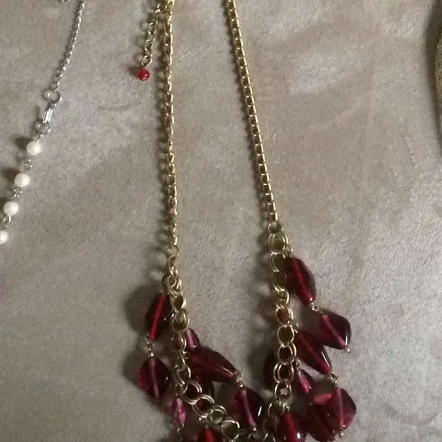 Red Statement Necklace photo 1