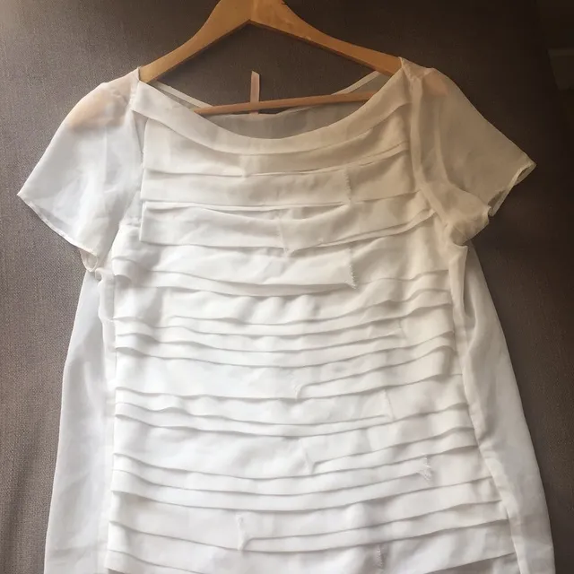 Purchased In Paris White Top With See-through Back photo 1