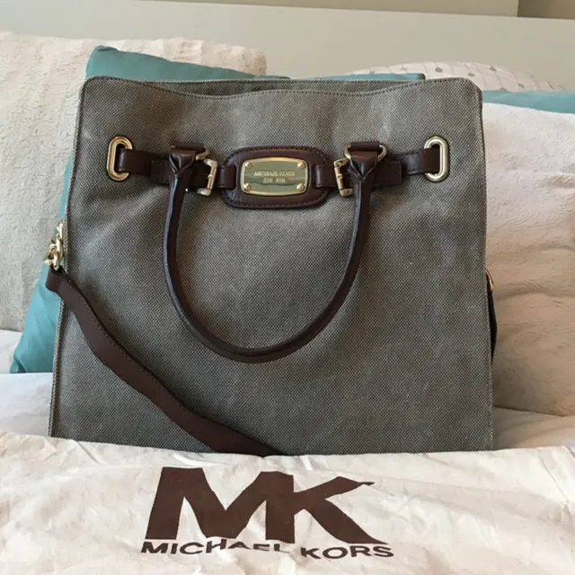 Brown Leather and Tweed Michael Kors Bag photo 1