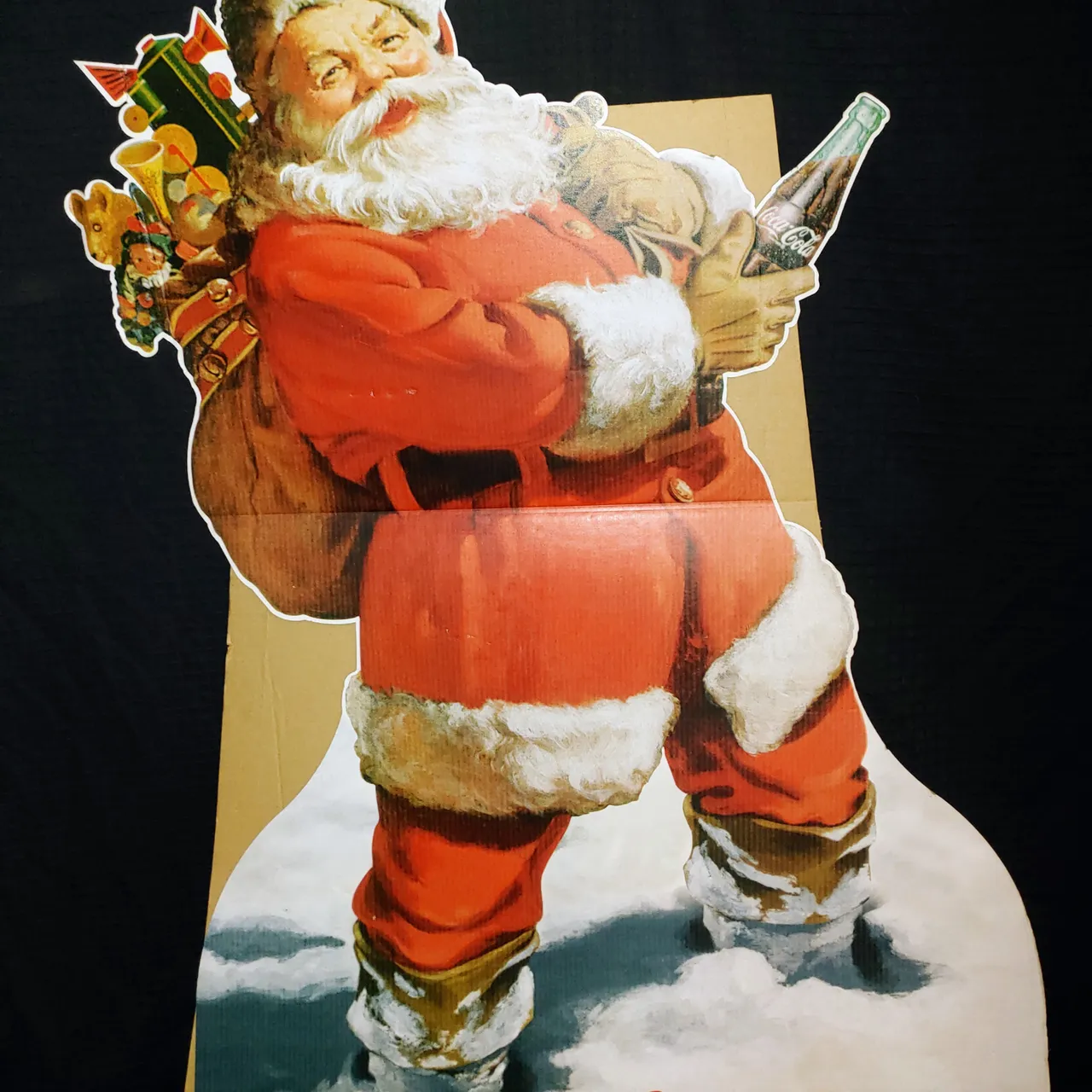Coca-Cola Santa Claus Cardboard Standup Advertising 62" x 43" photo 1