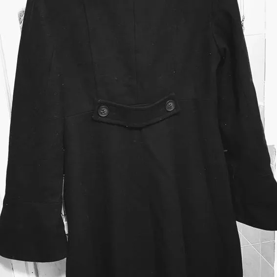 DKNY Black Wool Coat Size 8 photo 1