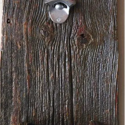 Handmade reclaimed wood bottle opener photo 1