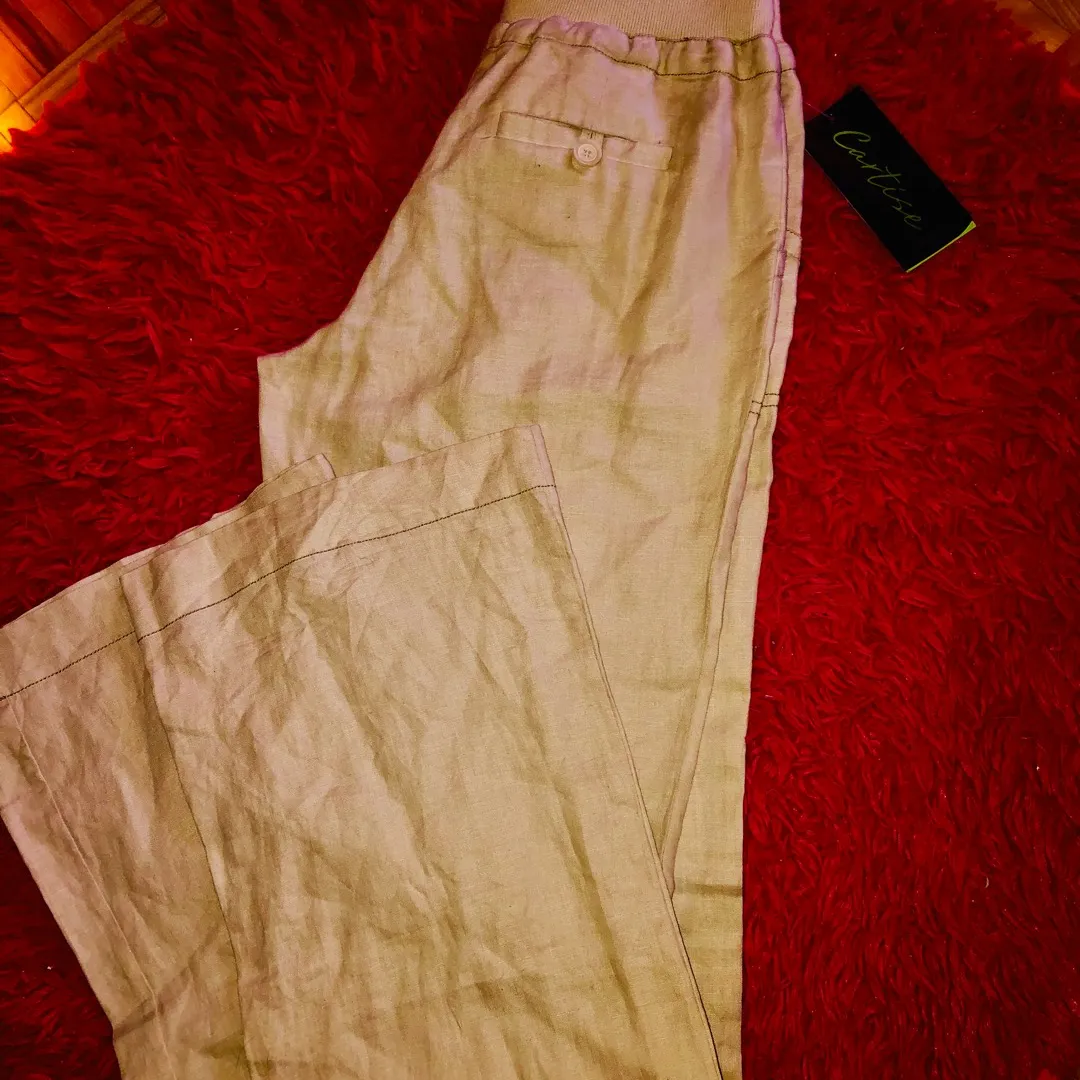 BNWT Cartise 100% Linen Pants Size 10 photo 4