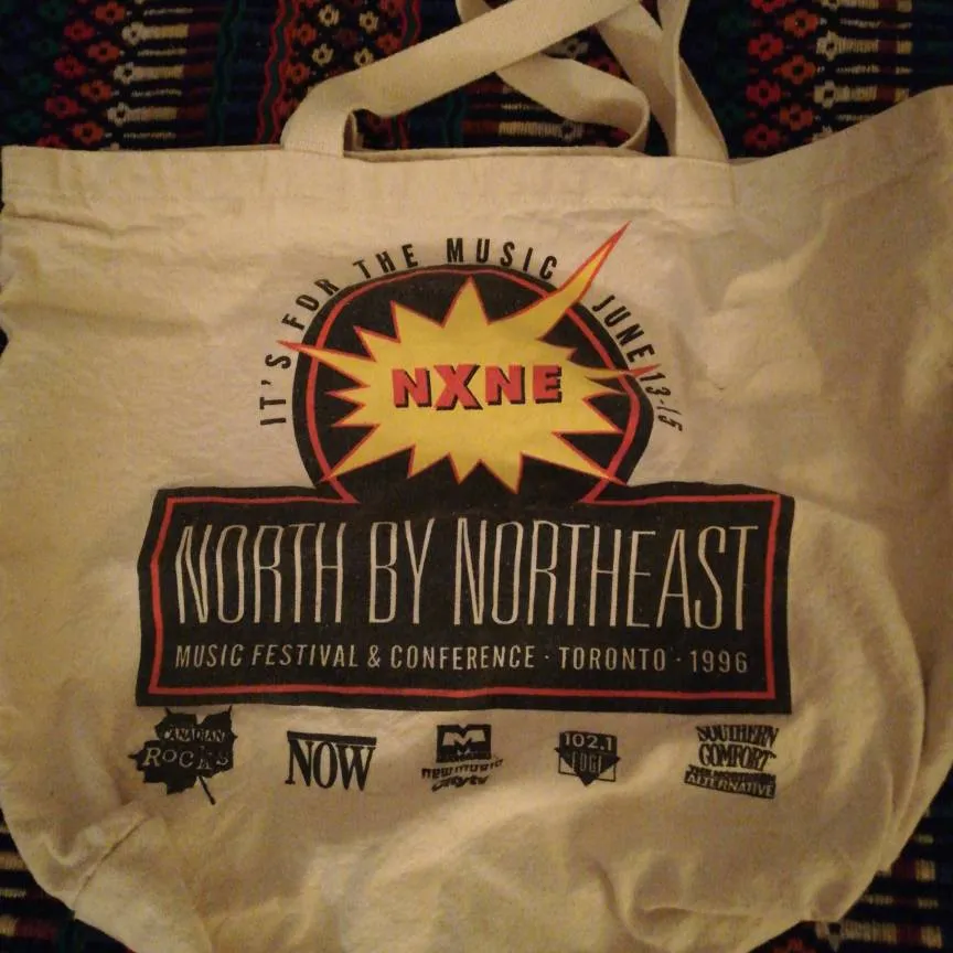 North By Northeast Music Festival Tote Bag Vintage 1996 photo 1