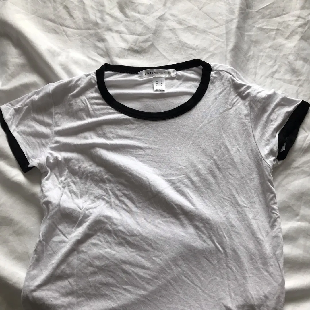 Ringer Cropped Tee - S photo 1