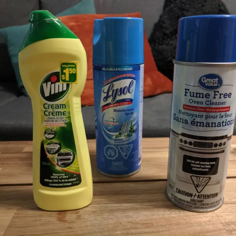 Assorted cleaning products photo 1
