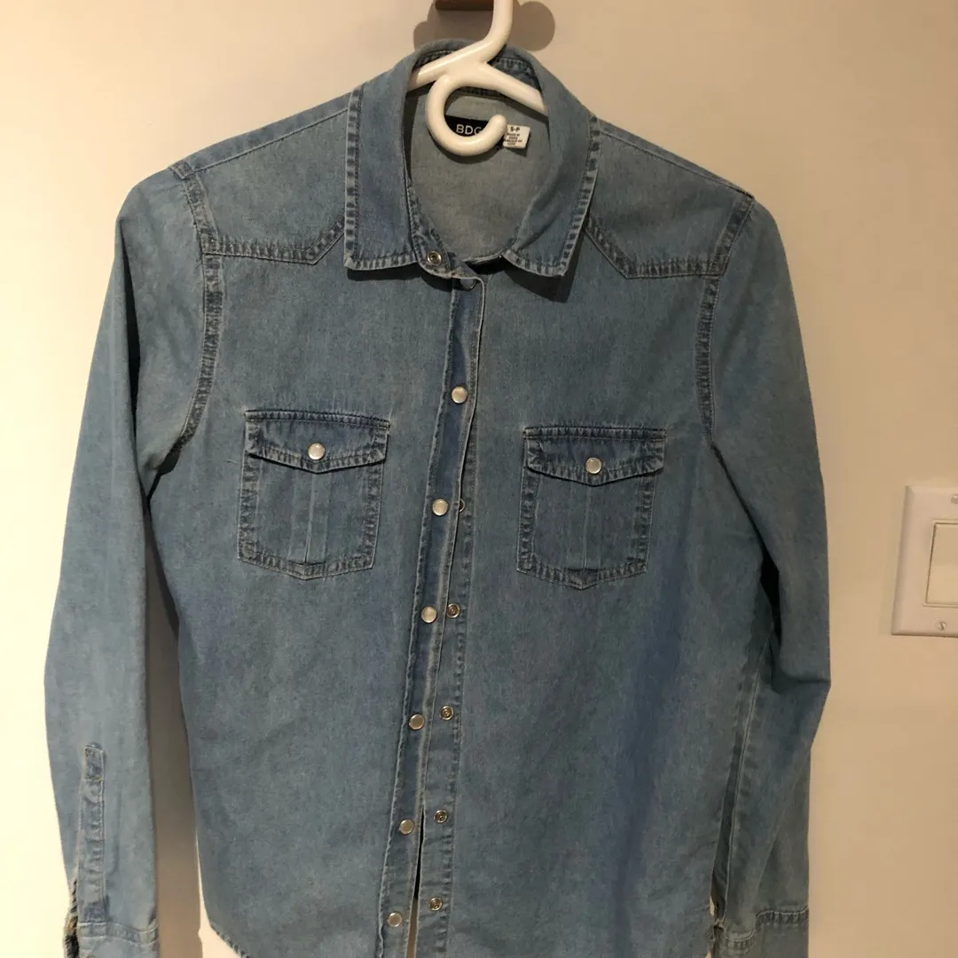 Urban Outfitters Denim Top - Size S photo 1
