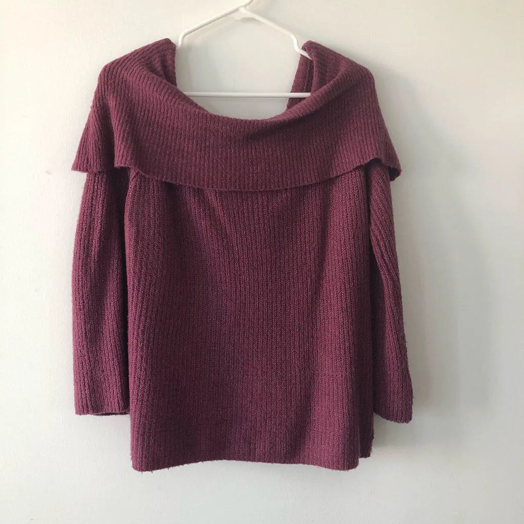 Off-Shoulder Knit Sweater (XL) photo 1