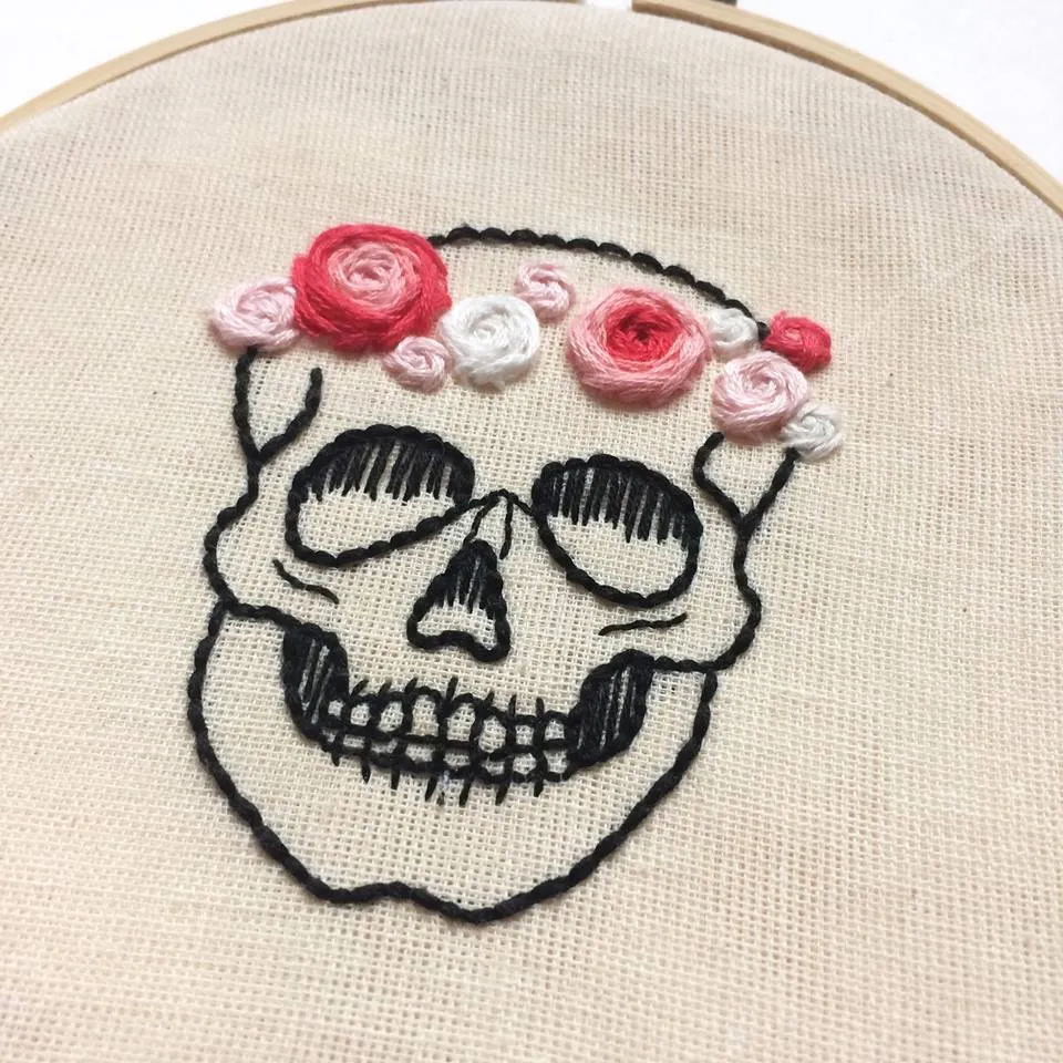 Floral Skull Embroidery photo 3